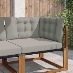 Coussin de canap&eacute; d'ext&eacute;rieur en polyester gris pour la terrasse, 68,5 &times; 68,5 cm