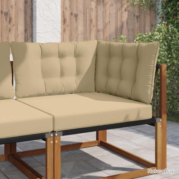 Coussin de canap� d'ext�rieur Polyester Beige 80 x 43 x 10 cm