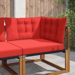 Coussin de canap&eacute; d'ext&eacute;rieur en polyester rouge pour la terrasse, 68,5 &times; 68,5 cm