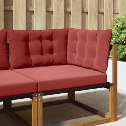 Coussin de canap&eacute; d'ext&eacute;rieur en polyester bordeaux pour la terrasse, 68,5 &times; 68,5 cm