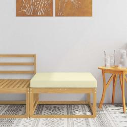 Pouf d'ext&eacute;rieur en polyester blanc