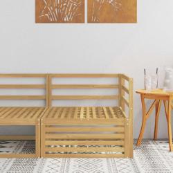 Canap&eacute; d'angle ext&eacute;rieur Bois d'Acacia Massif Blanc