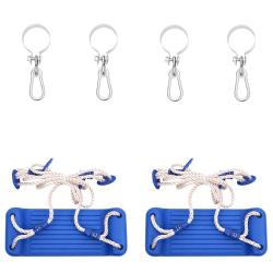 Si&egrave;ges de balan&ccedil;oire avec cordes 2 pcs bleu 38x16 cm PE