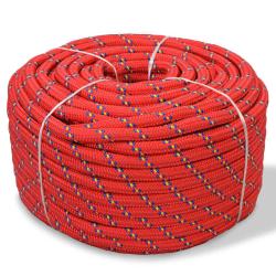 Corde de bateau Polypropyl&egrave;ne 12 mm 50 m Rouge