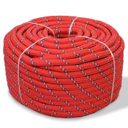 Corde de bateau Polypropyl&egrave;ne 14 mm 50 m Rouge
