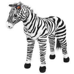 Jouet en peluche Z&egrave;bre Noir et blanc XXL
