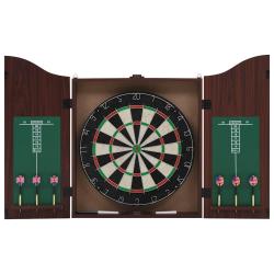 Jeu de cibles professionnel Sisal avec armoire et 6 fl&eacute;chettes