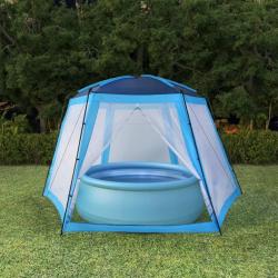 Tente de piscine Tissu 500x433x250 cm Bleu