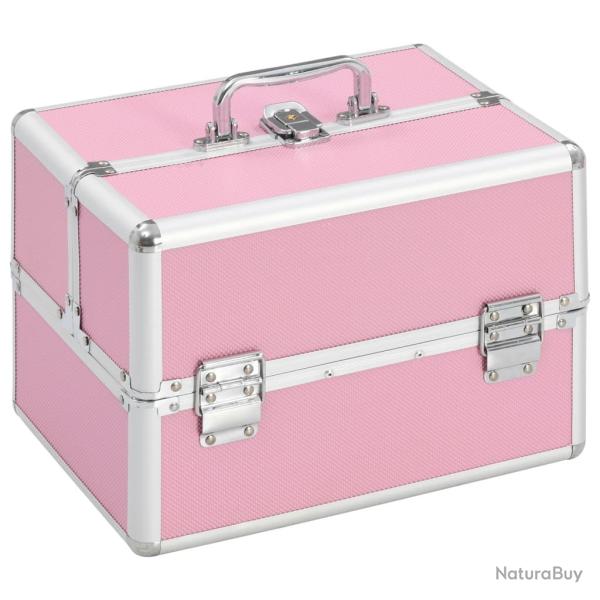Mallette � maquillage 22x30x21 cm Rose Aluminium
