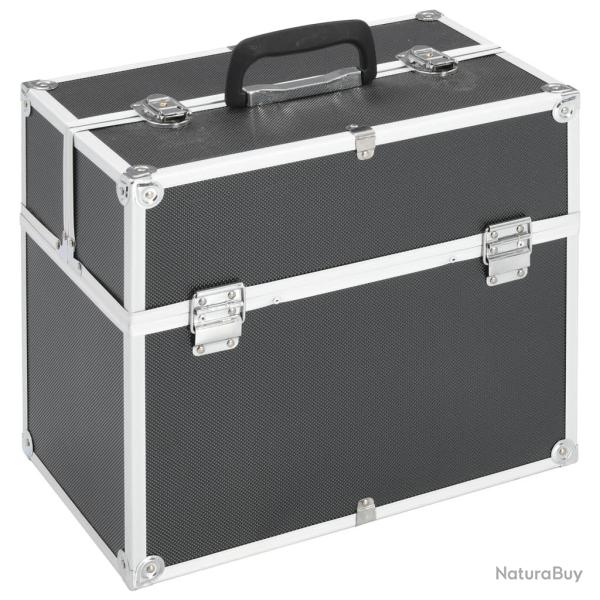 Mallette � maquillage 38x23x34 cm noir aluminium