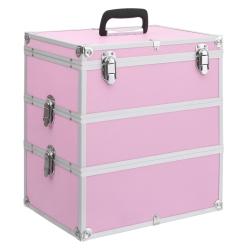 Mallette &agrave; maquillage 37x24x40 cm Rose Aluminium