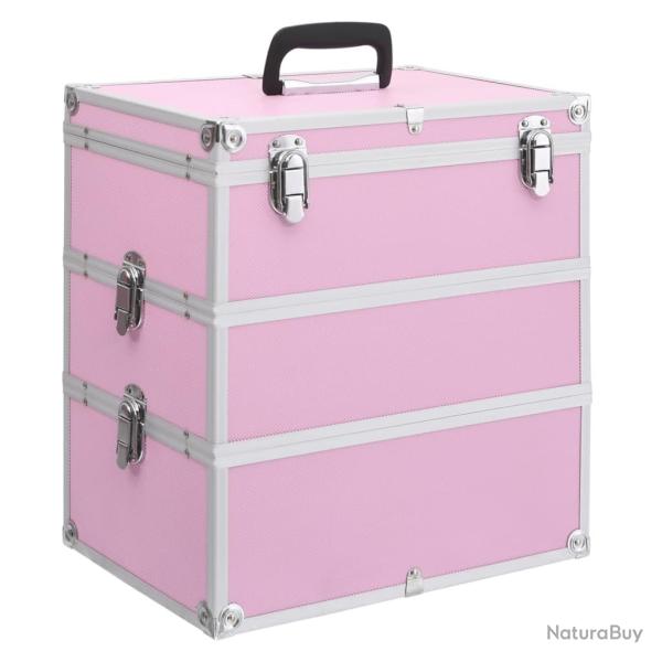 Mallette � maquillage 37x24x40 cm Rose Aluminium