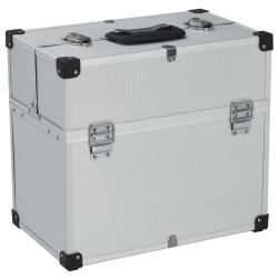 Bo&icirc;te &agrave; outils 38x22,5x34 cm Argent&eacute; Aluminium