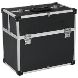 Bo&icirc;te &agrave; outils 38x22,5x34 cm Noir Aluminium