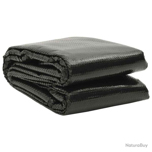Couverture de piscine Noir 600 x 300 cm PE