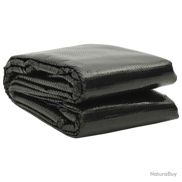 Couverture de piscine Noir 975 x 488 cm PE