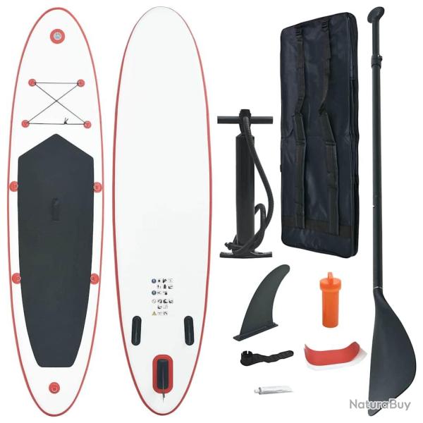 Ensemble de planches gonflables rouge et blanc