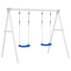 Si&egrave;ges de balan&ccedil;oire avec cordes 2 pcs bleu 37x15 cm PE