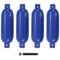 Pare-choc de bateau 4 pcs bleu 51x14 cm PVC