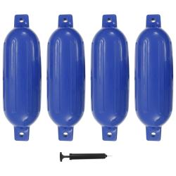 Pare-choc de bateau 4 pcs bleu 58,5x16,5 cm PVC