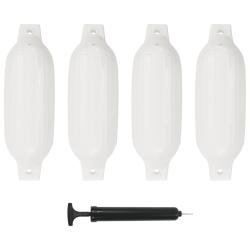Pare-choc de bateau 4 pcs blanc 41x11,5 cm PVC