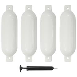 Pare-choc de bateau 4 pcs blanc 51x14 cm PVC