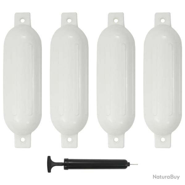 Pare-choc de bateau 4 pcs blanc 51x14 cm PVC