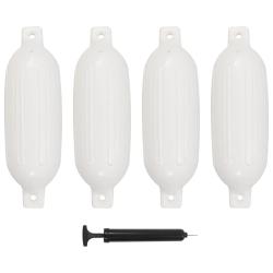 Pare-choc de bateau 4 pcs blanc 58,5x16,5 cm PVC
