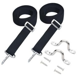 Sangles de toit bimini 2 pcs Tissu et acier inoxydable