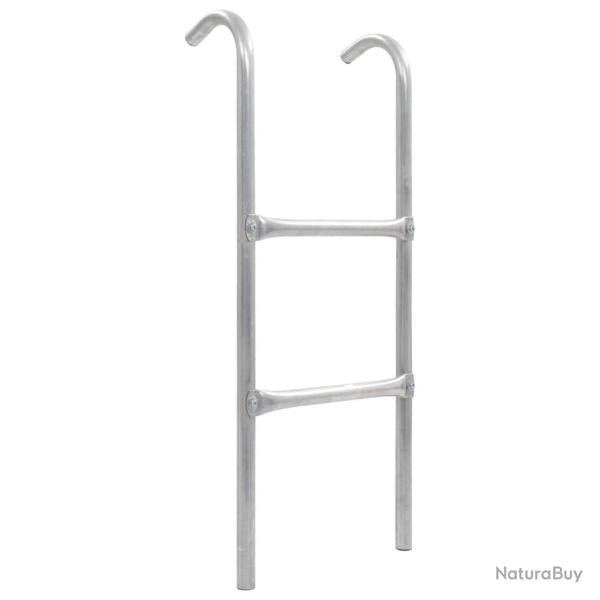 �chelle de trampoline � 2 marches Acier Argent� 72 cm (Convient pour une Hauteur de 65�cm)