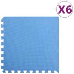 Tapis de sol 6 pcs 2,16 m&sup2; EVA Mousse Bleu