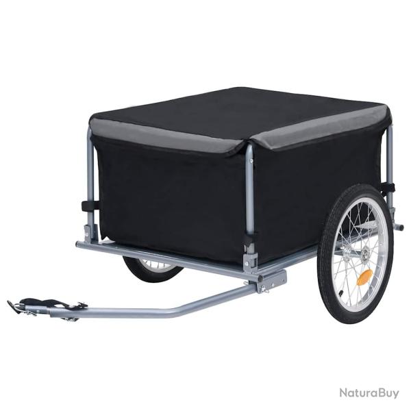 Remorque de v�lo noir et gris 65 kg