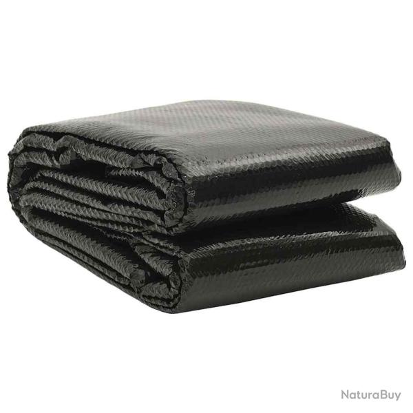 Couverture de piscine rectangulaire 600x400 cm PE Noir