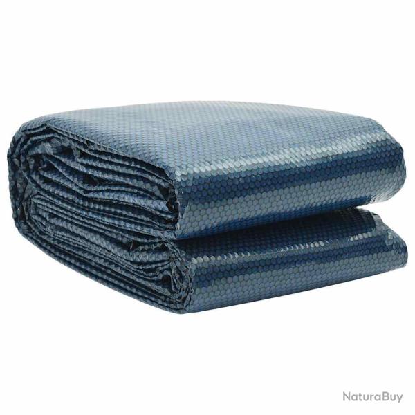 Film solaire de piscine flottant PE 210 cm Noir et bleu