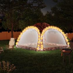 Tente de r&eacute;ception avec LED et 4 parois 3,6x3,6x2,3m Camouflage
