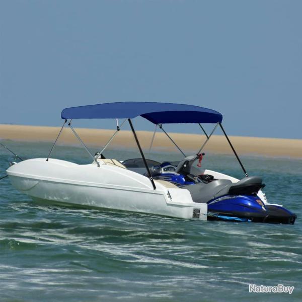 Auvent bimini � 4 arceaux Bleu marine 243x(230-244)x137 cm