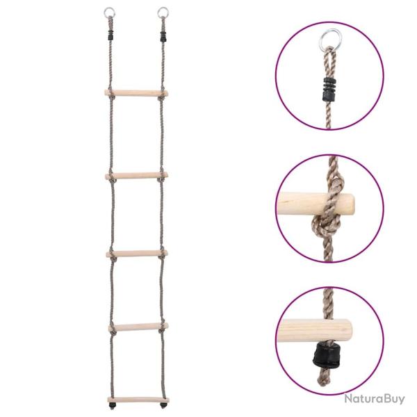 �chelle � 5 �chelons 210 cm Bois de pin massif