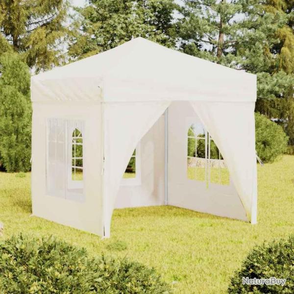Tente de r�ception pliable avec parois cr�me, pour la terrasse, 2 � 2 m