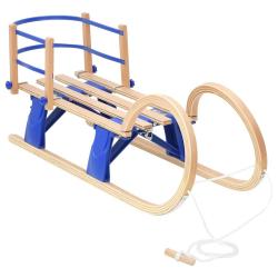 Tra&icirc;neau pliable avec dossier 110 cm Contreplaqu&eacute;