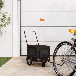 Remorque de v&eacute;lo pour animaux de compagnie noir