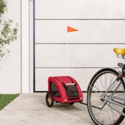 Remorque de v&eacute;lo pour animaux de compagnie rouge