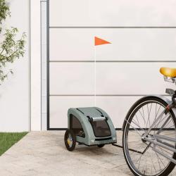 Remorque de v&eacute;lo pour animaux de compagnie gris
