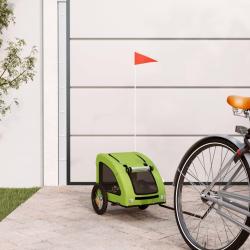 Remorque de v&eacute;lo pour animaux de compagnie vert