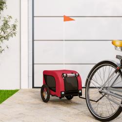 Remorque de v&eacute;lo pour animaux de compagnie rouge et noir