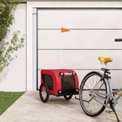 Remorque de v&eacute;lo pour animaux de compagnie rouge et noir