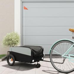 Remorque de v&eacute;lo noir 30 kg fer