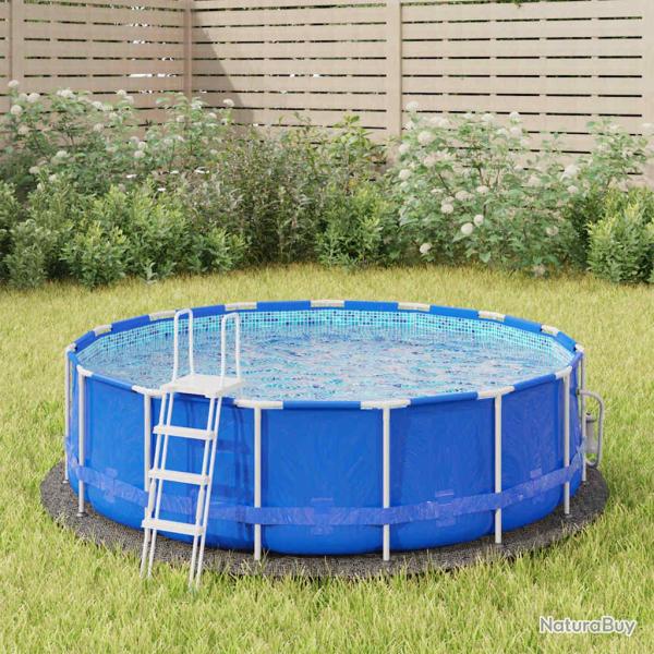 B�che de piscine en g�otextile polyester, gris clair, � 244 cm