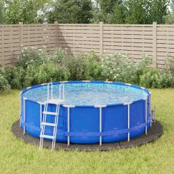 B&acirc;che de piscine en g&eacute;otextile polyester, gris clair, &Oslash; 396 cm