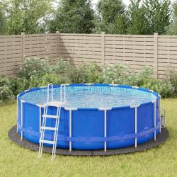 B&acirc;che de piscine en g&eacute;otextile polyester, gris clair, &Oslash; 458 cm
