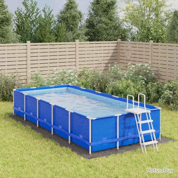 B�che de piscine gris clair 640x321 cm g�otextile polyester